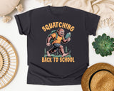 Squatching Back To School in Graphite Comfort Colors 1717 tee