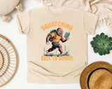 Squatching Back To School in Ivory Comfort Colors 1717 tee