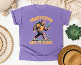 Squatching Back To School in Violet Comfort Colors 1717 tee