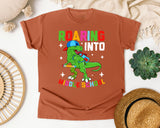 Roaring Into Middle School in Yam Comfort Colors 1717 tee