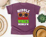 Middle School Vibes Only in Berry Comfort Colors 1717 tee
