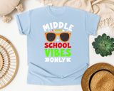 Middle School Vibes Only in Chambray Comfort Colors 1717 tee
