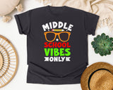 Middle School Vibes Only in Graphite Comfort Colors 1717 tee