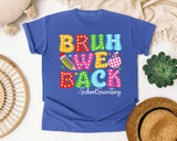 Bruh We Back School Secretary in Flo Blue Comfort Colors 1717 tee