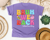 Bruh We Back School Secretary in Violet Comfort Colors 1717 tee
