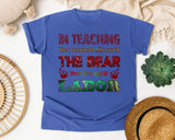 Teaching Is Labor Quote in Flo Blue Comfort Colors 1717 tee