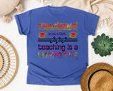 Teaching Is A Lifestyle in Flo Blue Comfort Colors 1717 tee