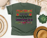 Teaching Is A Lifestyle in Moss Comfort Colors 1717 tee