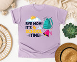 Bye Mom It's School Time in Orchid Comfort Colors 1717 tee