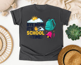 Bye Mom It's School Time in Pepper Comfort Colors 1717 tee