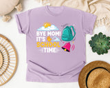 Bye Mom It's School Time Light Print in Orchid Comfort Colors 1717 tee