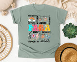 Para Appreciation Words in Bay Comfort Colors 1717 tee