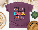 Para Appreciation Words in Berry Comfort Colors 1717 tee