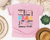 Para Appreciation Words in Blossom Comfort Colors 1717 tee