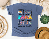 Para Appreciation Words in Blue Jean Comfort Colors 1717 tee