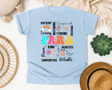 Para Appreciation Words in Chambray Comfort Colors 1717 tee