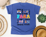 Para Appreciation Words in Flo Blue Comfort Colors 1717 tee