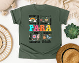 Para Appreciation Words in Moss Comfort Colors 1717 tee
