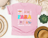 Para Appreciation Words Light Print in Blossom Comfort Colors 1717 tee