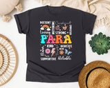 Para Appreciation Words Light Print in Graphite Comfort Colors 1717 tee