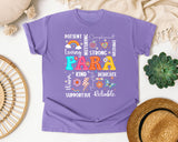Para Appreciation Words Light Print in Violet Comfort Colors 1717 tee