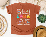 Para Appreciation Words Light Print in Yam Comfort Colors 1717 tee