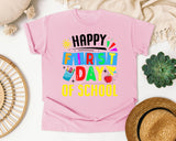 Happy First Day Of School Bright in Blossom Comfort Colors 1717 tee