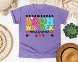 Bruh We Back Back To School in Violet Comfort Colors 1717 tee