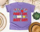 First Day Best Day in Violet Comfort Colors 1717 tee