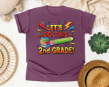 Let's Do This 2nd Grade in Berry Comfort Colors 1717 tee
