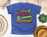 Let's Do This 2nd Grade in Flo Blue Comfort Colors 1717 tee