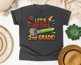 Let's Do This 2nd Grade in Pepper Comfort Colors 1717 tee