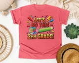 Let's Do This 2nd Grade in Watermelon Comfort Colors 1717 tee