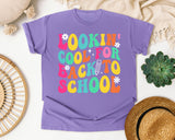Lookin Cool For Back To School in Violet Comfort Colors 1717 tee