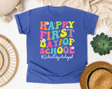 Happy First Day Of School School Psychologist in Flo Blue Comfort Colors 1717 tee