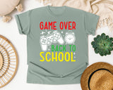 Game Over Back To School in Bay Comfort Colors 1717 tee