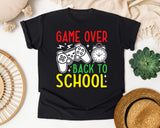 Game Over Back To School in Black Comfort Colors 1717 tee