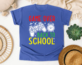 Game Over Back To School in Flo Blue Comfort Colors 1717 tee