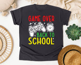 Game Over Back To School in Graphite Comfort Colors 1717 tee