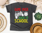 Game Over Back To School in Pepper Comfort Colors 1717 tee
