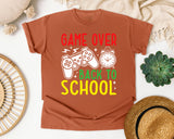 Game Over Back To School in Yam Comfort Colors 1717 tee