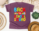Back To School Squad in Berry Comfort Colors 1717 tee