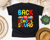 Back To School Squad in Black Comfort Colors 1717 tee