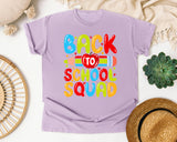 Back To School Squad in Orchid Comfort Colors 1717 tee