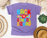 Back To School Squad in Violet Comfort Colors 1717 tee