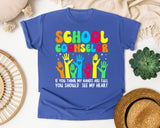 School Counselor Hands Full Heart in Flo Blue Comfort Colors 1717 tee