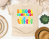 School Counselor Hands Full Heart in Ivory Comfort Colors 1717 tee
