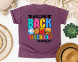 Welcome Back To School Lunch Lady in Berry Comfort Colors 1717 tee