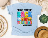 Welcome Back To School Lunch Lady in Chambray Comfort Colors 1717 tee