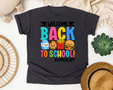 Welcome Back To School Lunch Lady in Graphite Comfort Colors 1717 tee